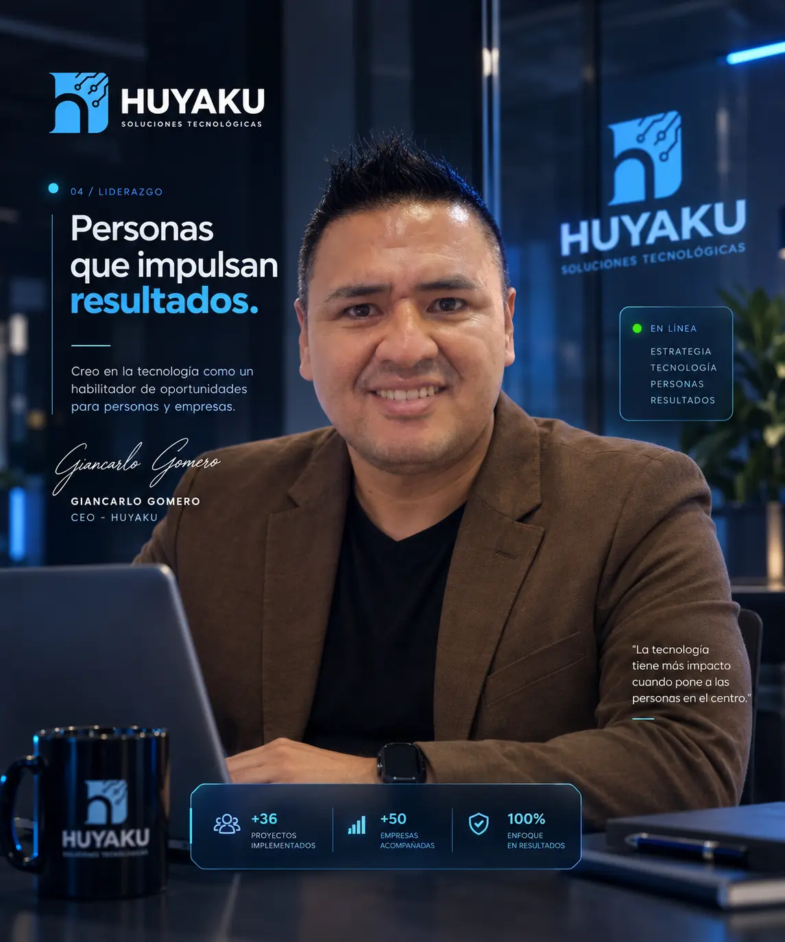 Giancarlo Gomero, CEO de HUYAKU